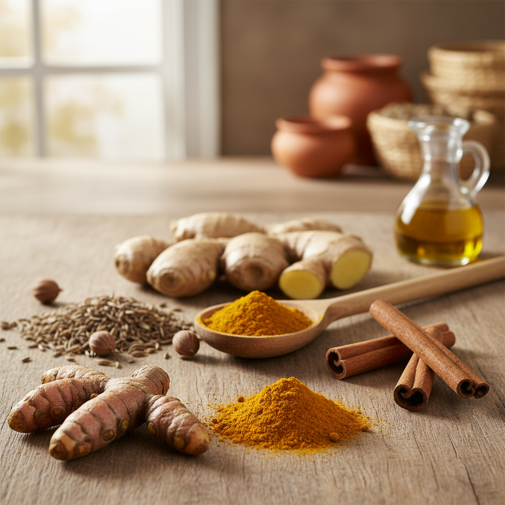 Épices orientales et santé : vertus thérapeutiques du curcuma, cumin et gingembre