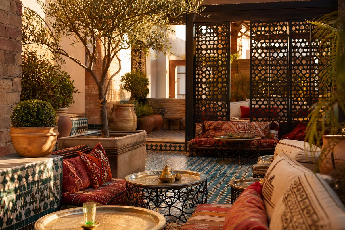 Terrasse de restaurant oriental : ambiance et aménagement